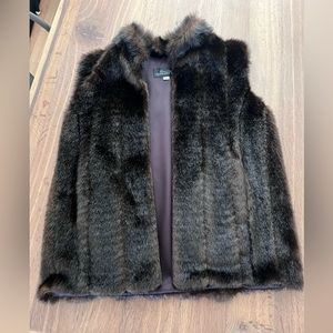Sable faux fur hook vest